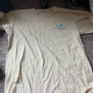 yellow cream color tee